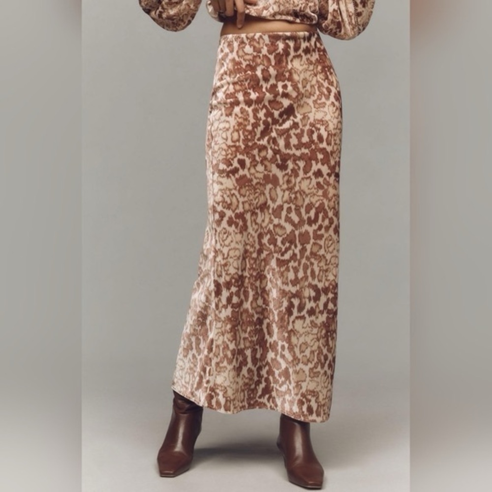 Anthropologie The Tilda Maxi Slip Skirt: Velvet Edition